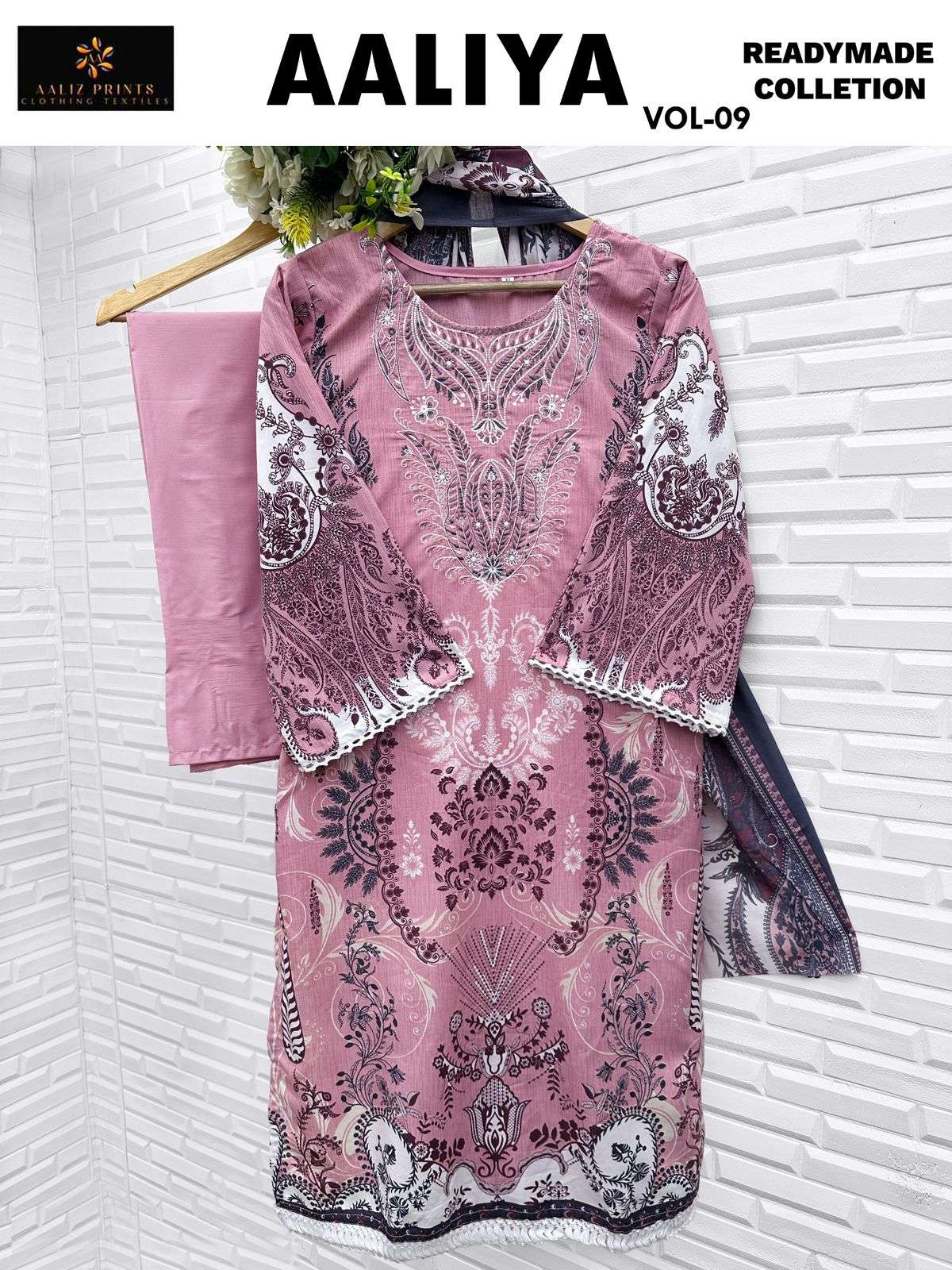 Aaliya embroidery collection vol 9 ready wear by Aaliz Prints